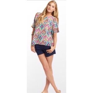 Lilly Pulitzer Trace Top - Crown Jewels - relaxed silk top
